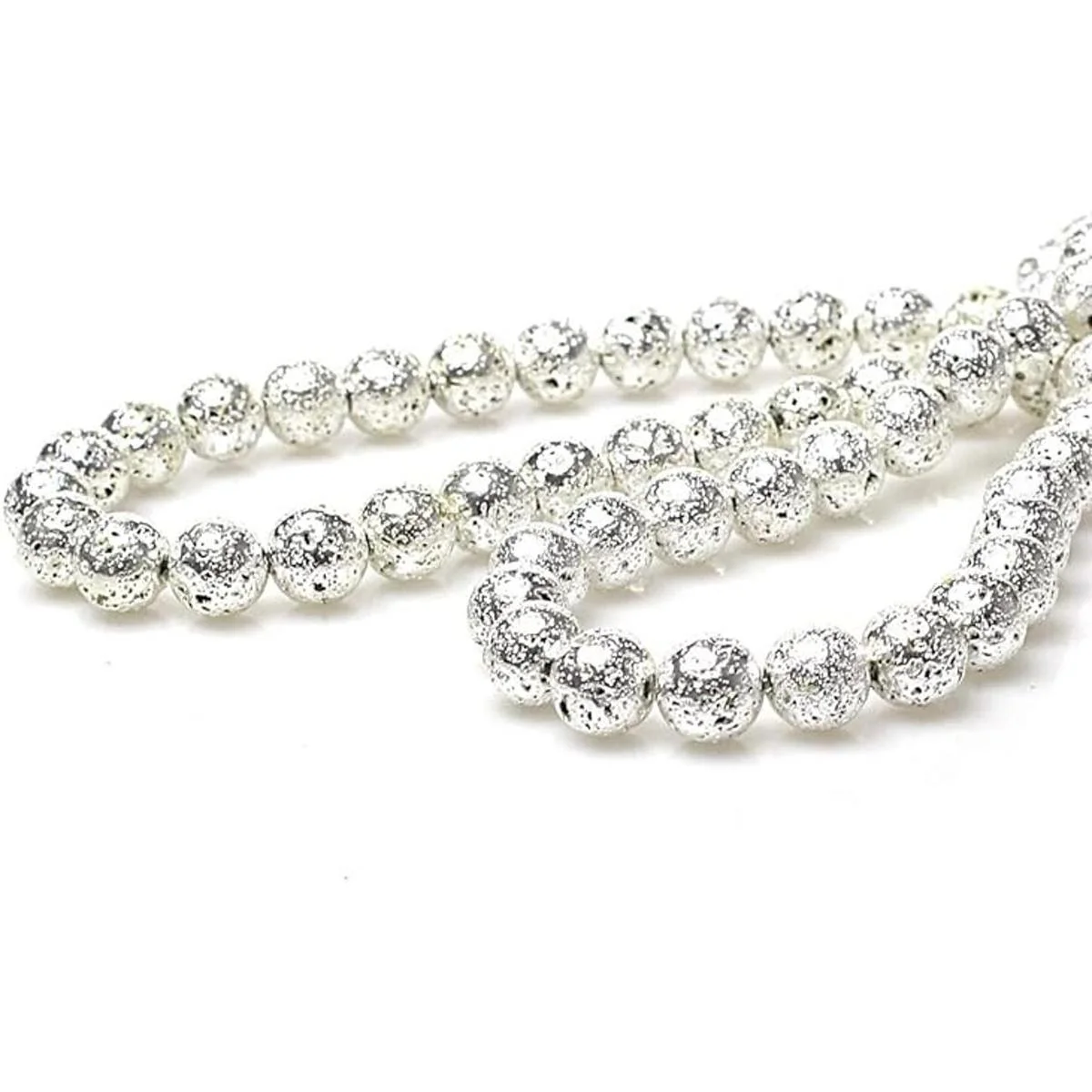 MJDCB Cuentas redondas sueltas de piedra volcánica natural_3