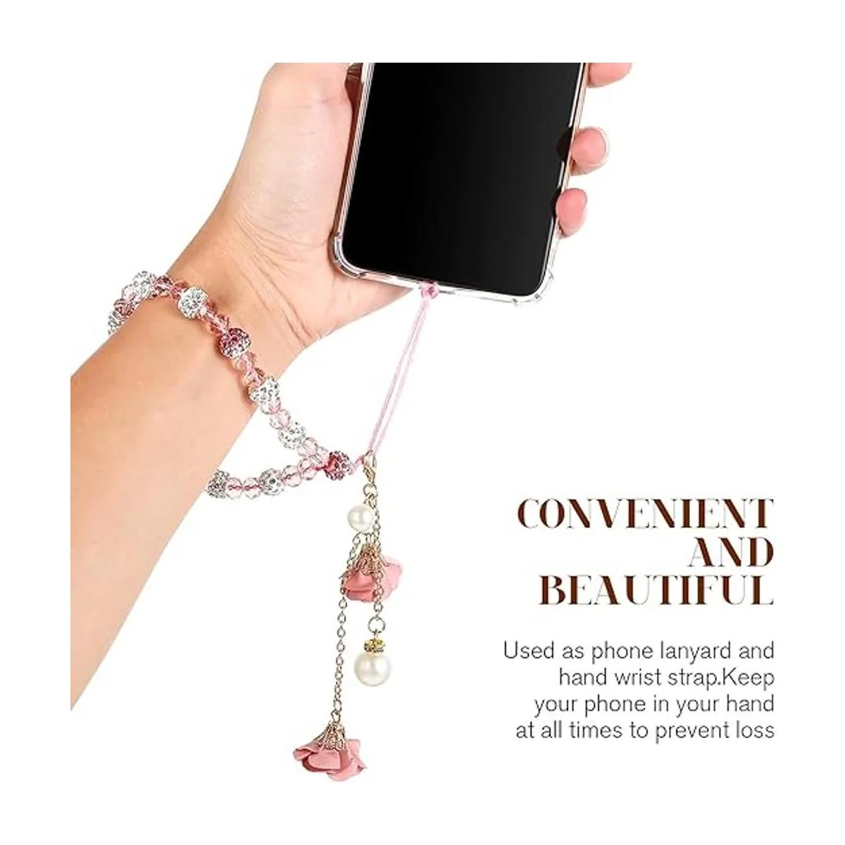 Correas teléfono celular dije creativo de flores de_2