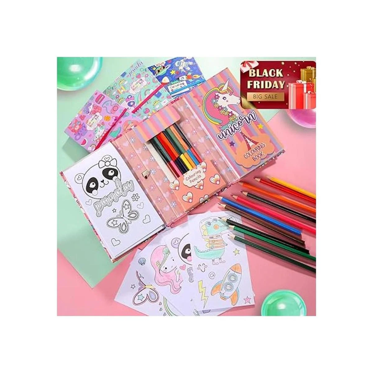 Kit de almohadillas para colorear de unicornio para niñas_2