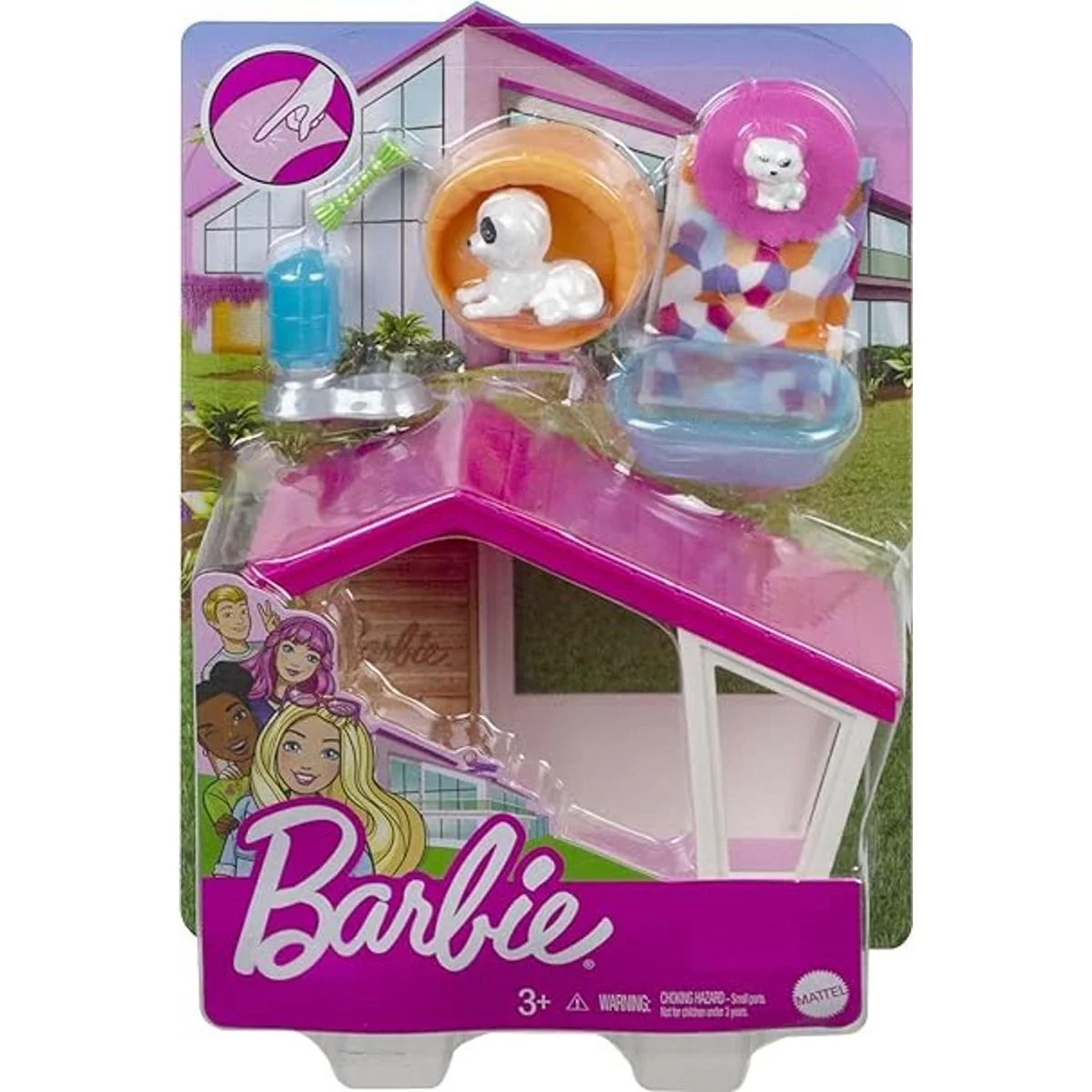 Barbie Mini juego con 2 cachorros de mascotas casa de_6
