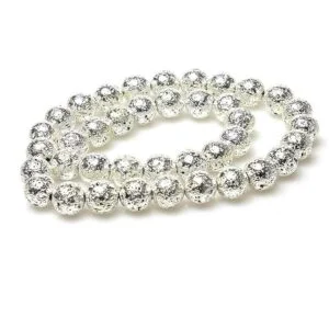 MJDCB Cuentas redondas sueltas de piedra volcánica natural_2