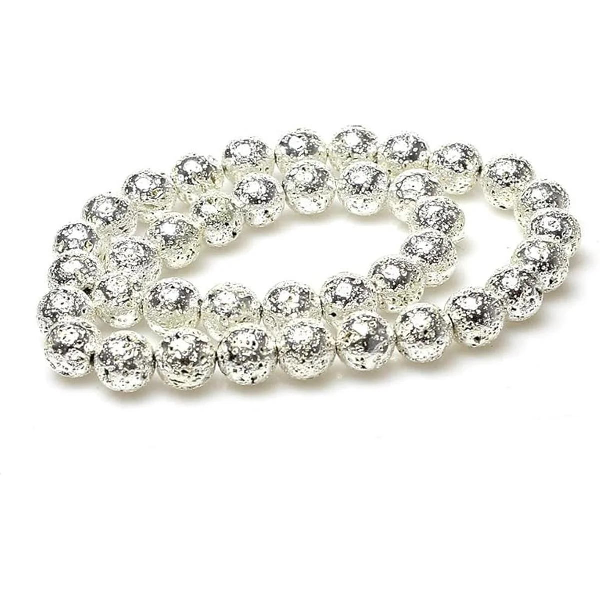 MJDCB Cuentas redondas sueltas de piedra volcánica natural_2