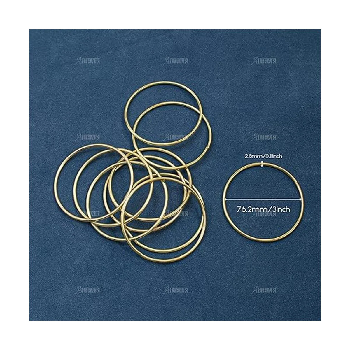 AUEAR Aros de metal para atrapasueños de 3 pulgadas