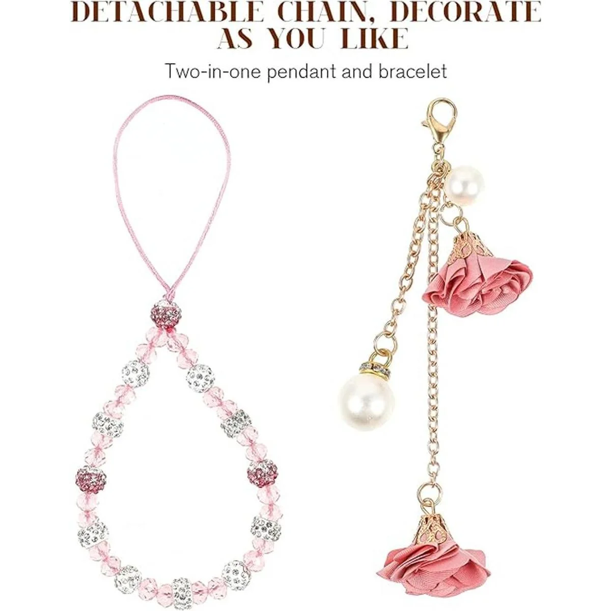 Correas teléfono celular dije creativo de flores de_3