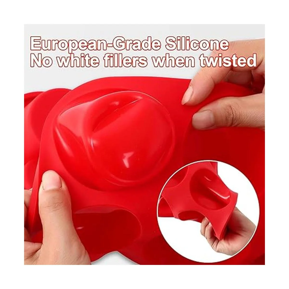 Molde de silicona para magdalenas de 6 tazas bandeja