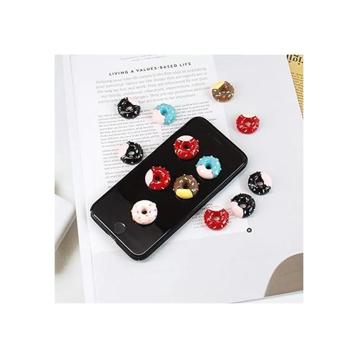 AUEAR Paquete de 30 dijes de resina para donas con parte