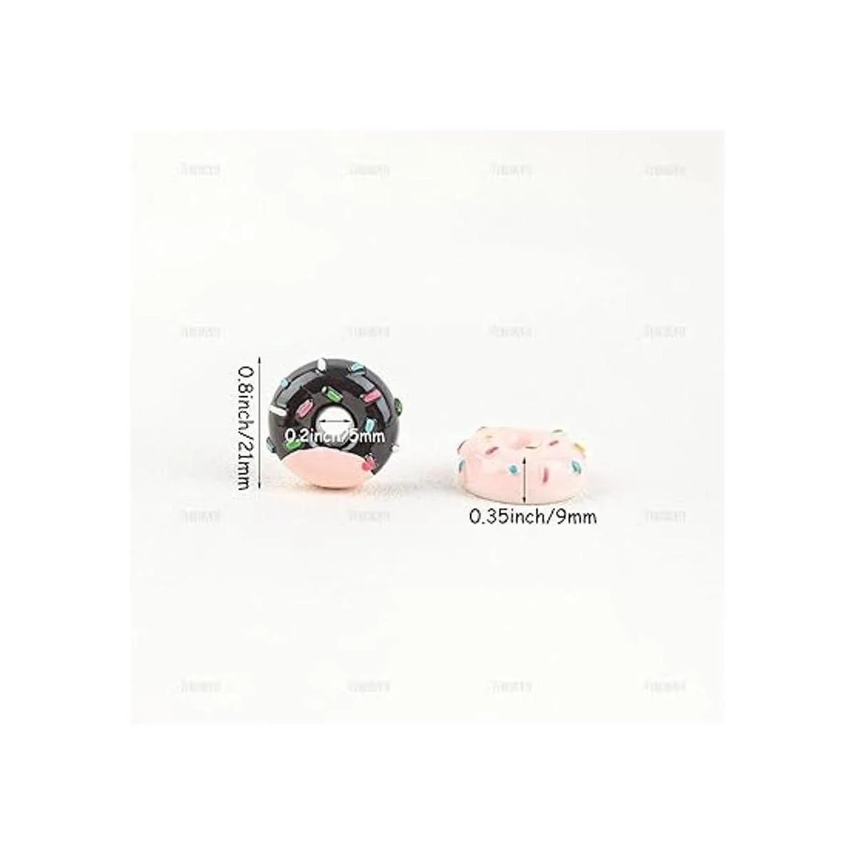 AUEAR Paquete de 30 dijes de resina para donas con parte