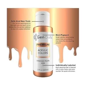 GenCrafts Juego de pintura acrílica metalizada para_4