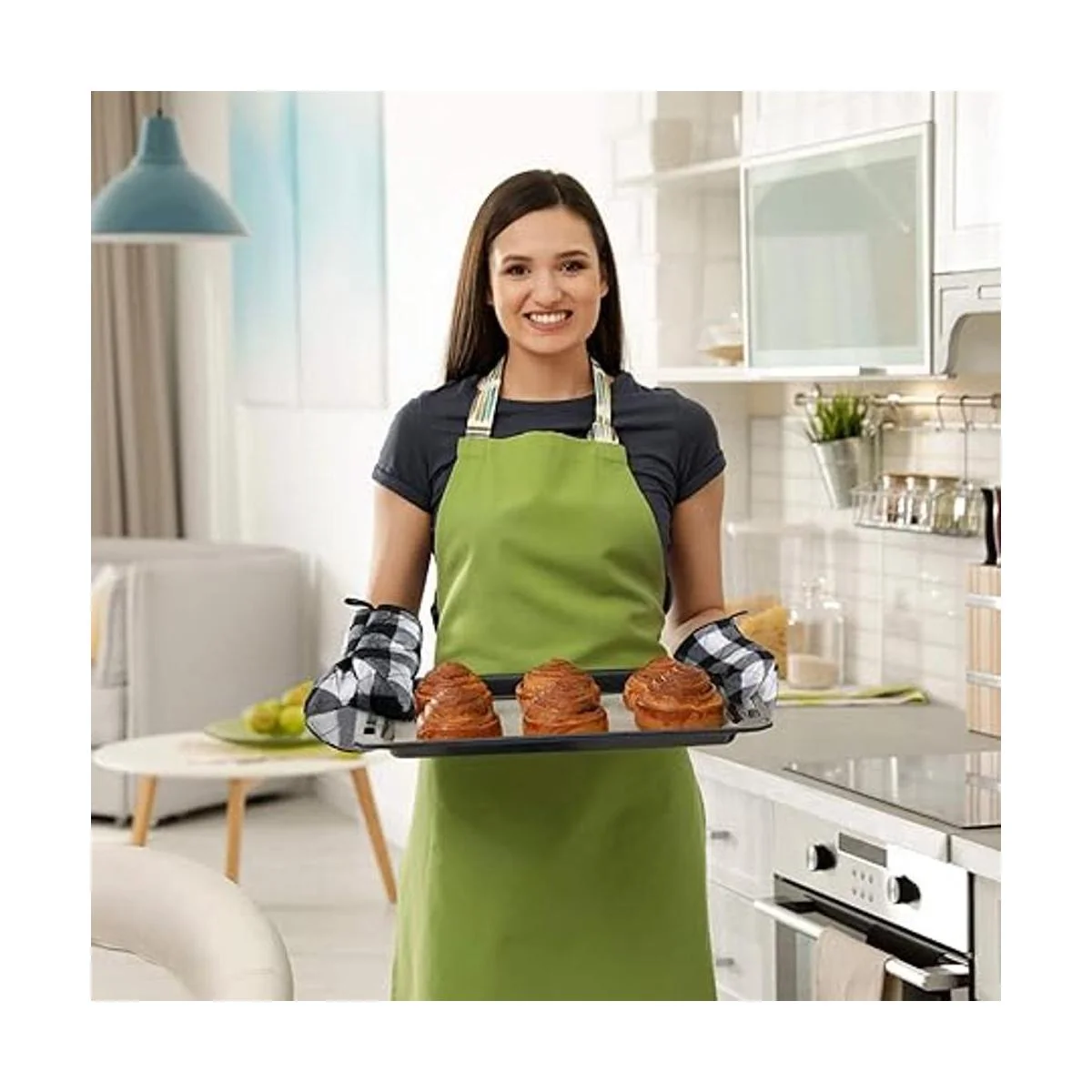 Juego de 7 toallas de cocina a cuadros de búfalo juego de_6