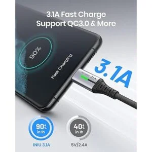 Cable USB C INIU Paquete de 5 cables USB tipo C de carga_2