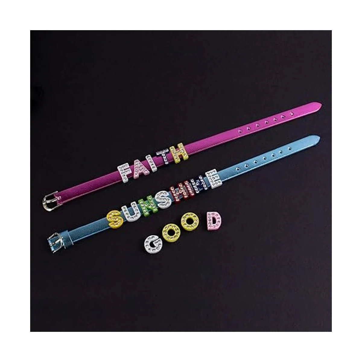 AUEAR Dijes de diamantes de imitación de colores