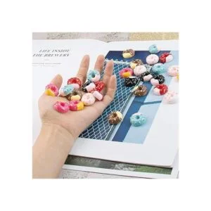 AUEAR Paquete de 30 dijes de resina para donas con parte