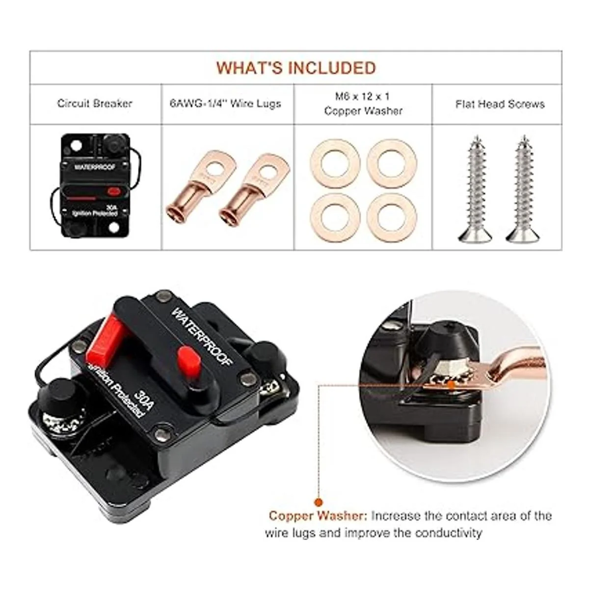 Erayco Disyuntor de 40 amperios con reinicio manual_2