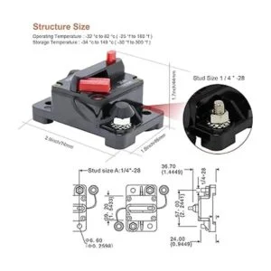 Erayco Disyuntor de 40 amperios con reinicio manual_5