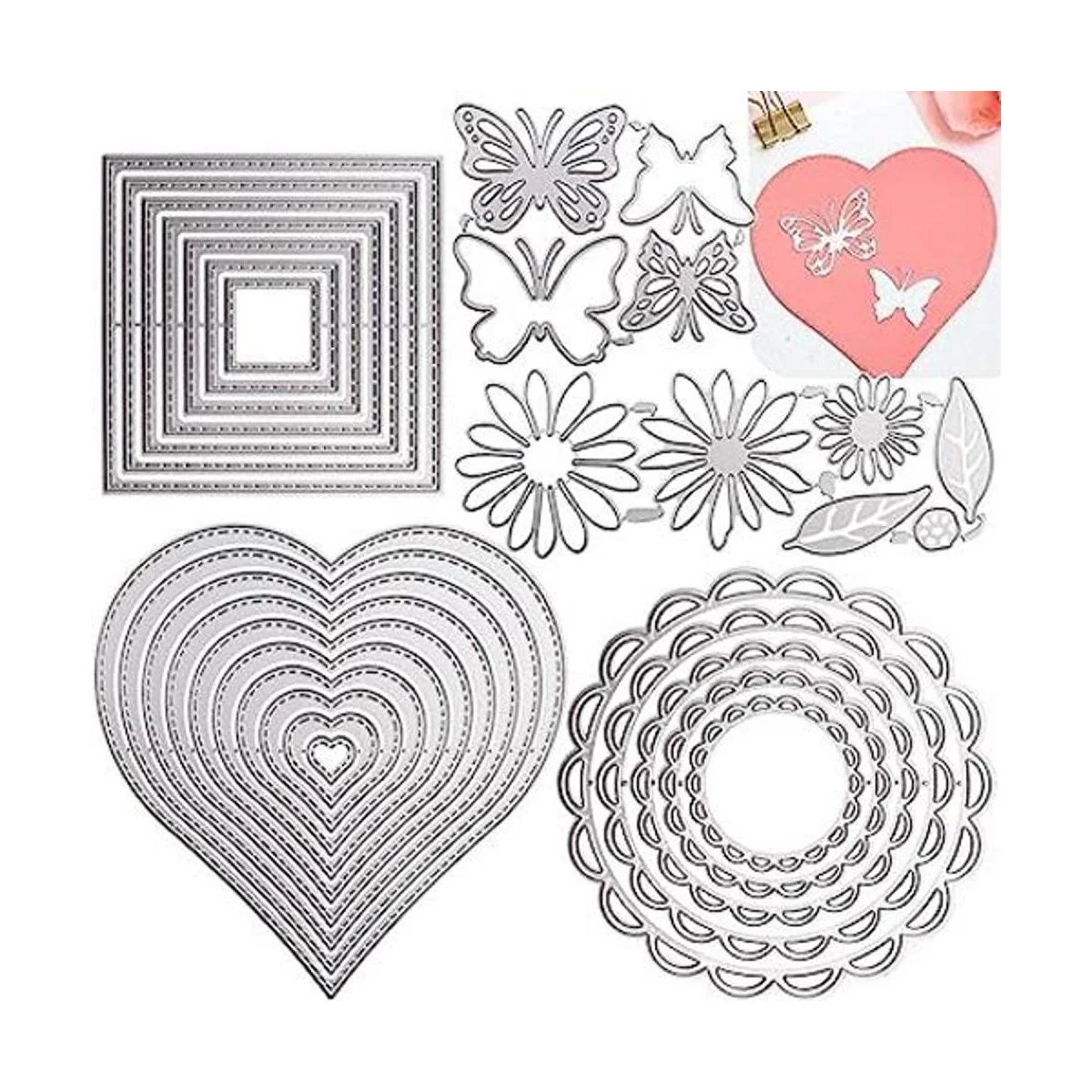 DailyTreasures Juego de 5 troqueles de corte 32 moldes_1