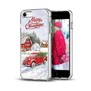 Newseego Funda de Navidad compatible con iPhone SE_1