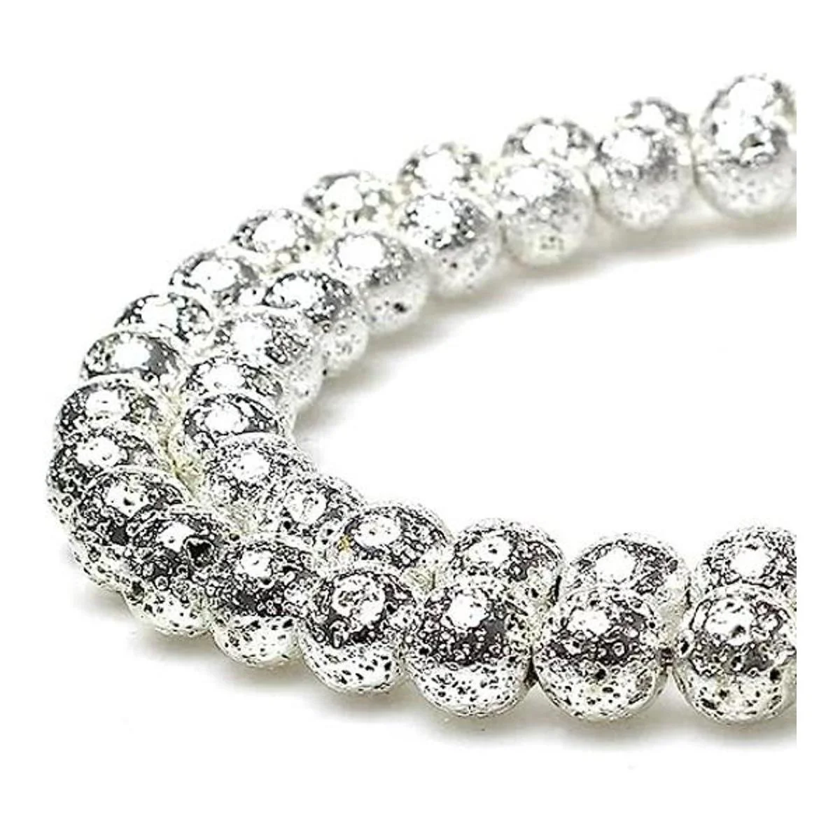 MJDCB Cuentas redondas sueltas de piedra volcánica natural_1