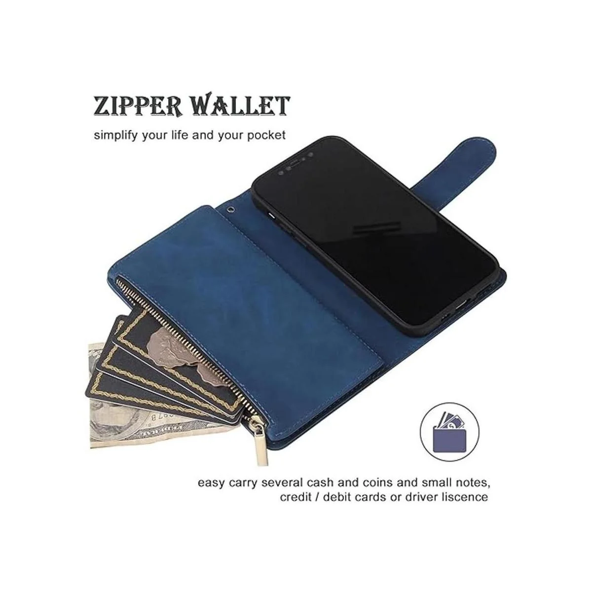 RANYOK Funda tipo cartera compatible con iPhone 1212 Pro_4