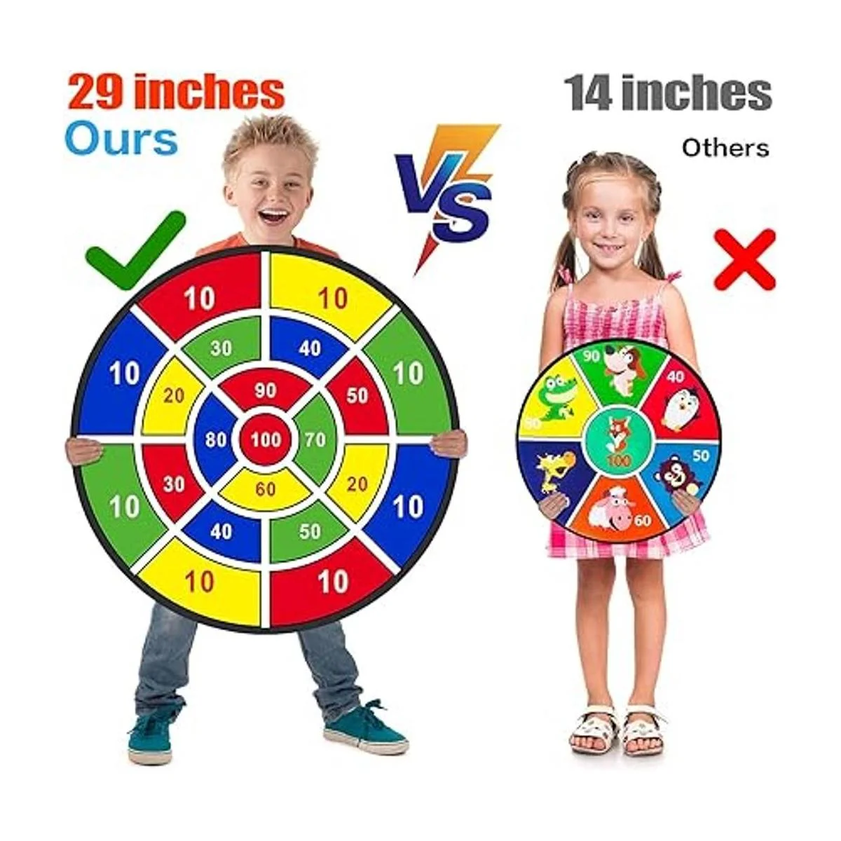 BooTaa Tablero de dardos grande de 29 pulgadas para_2