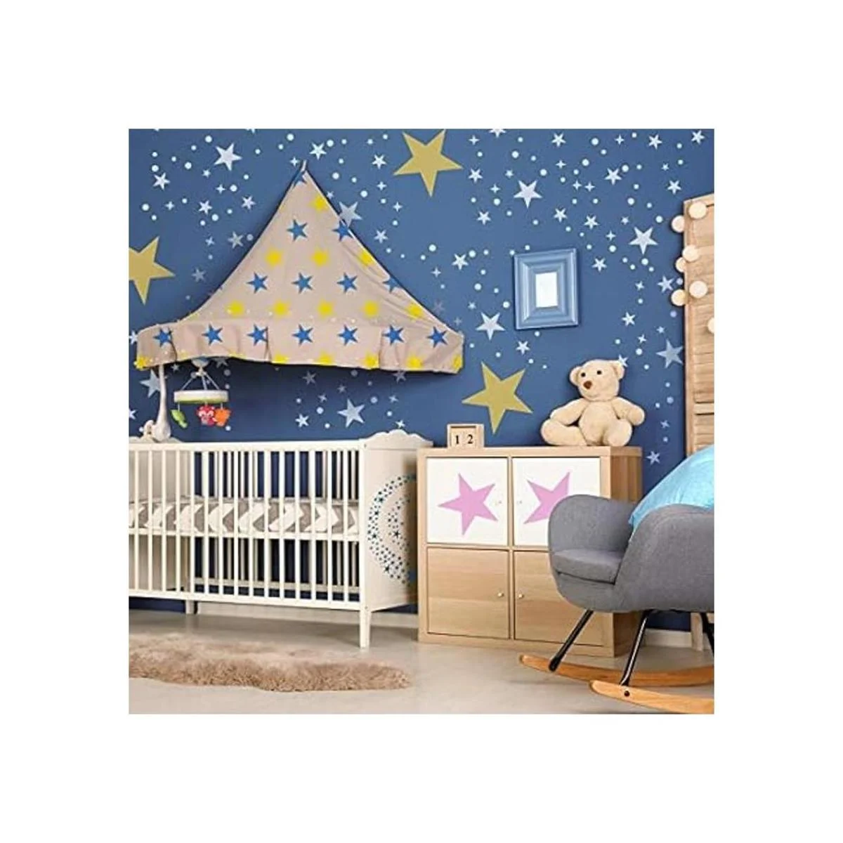 Juego de 6 plantillas de estrella reutilizables con diseño