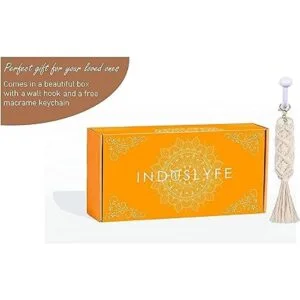 Estante colgante de pared de macramé de nivel 2 para_4