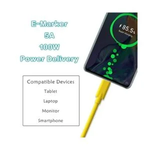 Easonunion Cable USB C a USB C 3.1 Gen 2 con 100 W PD