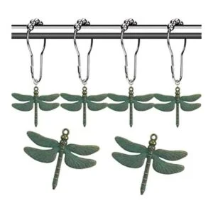 Aimoye Ganchos para cortina de ducha diseño de libélula_1