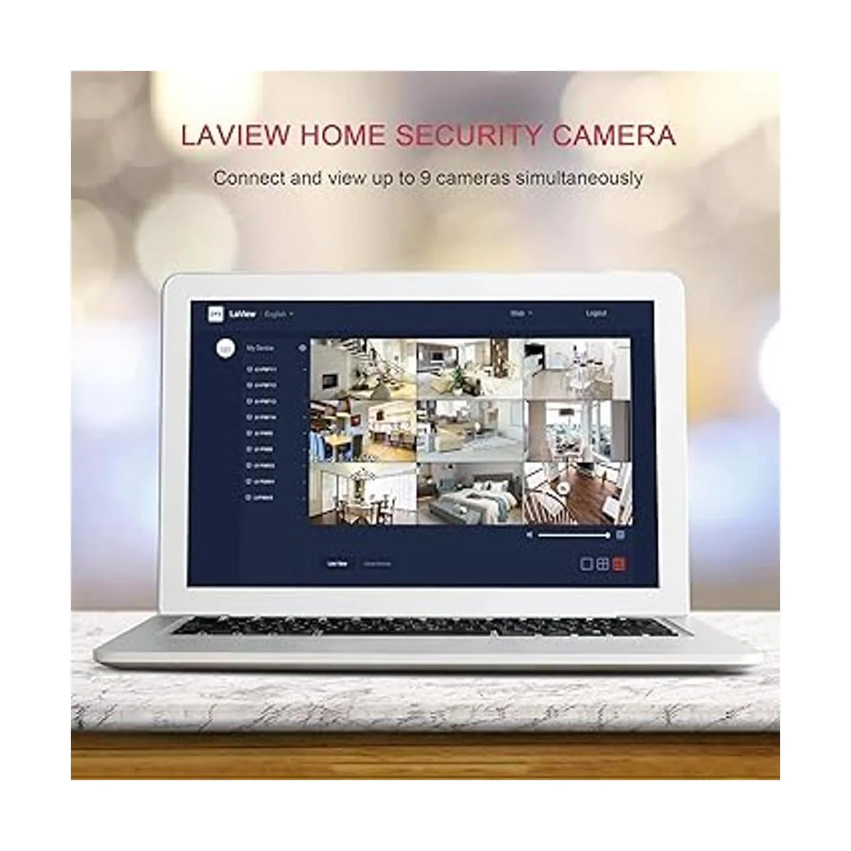 LaView Cámaras de seguridad de 4 piezas cámara de_2