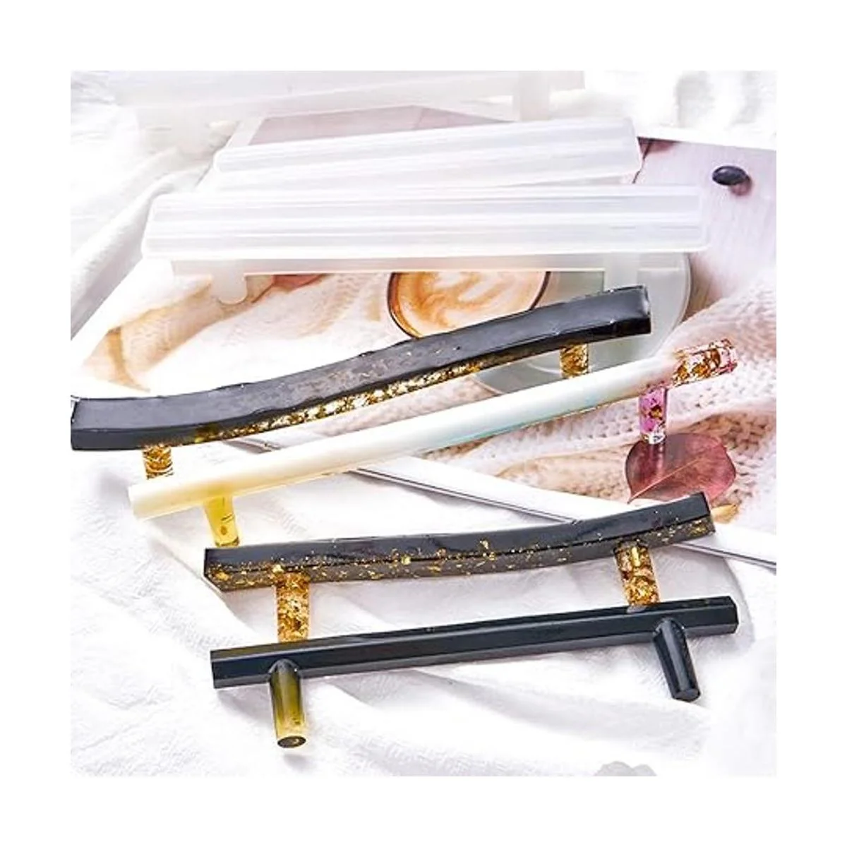 Juego de 2 moldes de silicona grandes con asas juego de