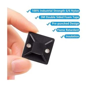 Cable Tie Mounts AdhesiveBacked 1 Inch for Cable_3
