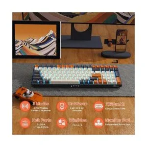 RK ROYAL KLUDGE Teclado mecánico inalámbrico RK100_5