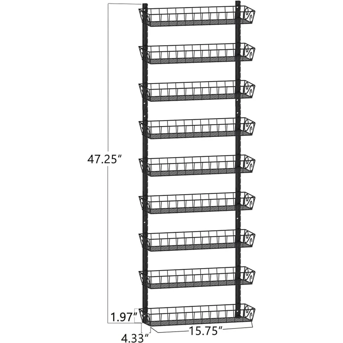 SWOMMOLY Estante de pared ajustable para especias 9_3