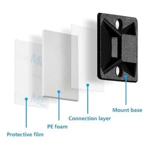 Cable Tie Mounts AdhesiveBacked 1 Inch for Cable_4