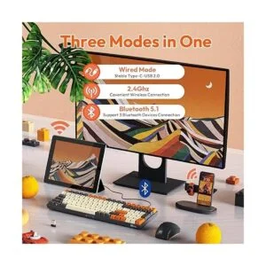 RK ROYAL KLUDGE Teclado mecánico inalámbrico RK100_2