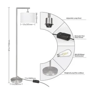 Lámpara de pie LED lámpara de pie moderna de montaje_4