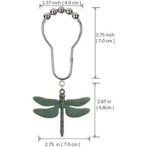 Aimoye Ganchos para cortina de ducha diseño de libélula_3