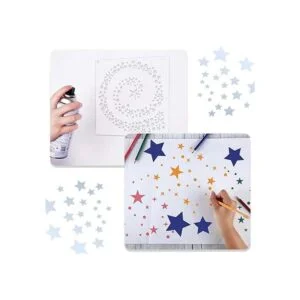 Juego de 6 plantillas de estrella reutilizables con diseño