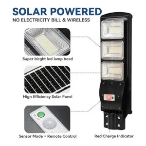 LANGY Luces de calle solares LED mejoradas de 9000_2