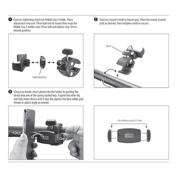 Arkon Mobile Grip 5 Soporte para iPhone 11 XS XR X_3