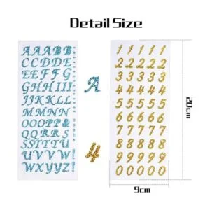 Pegatinas de alfabeto de colores 10 hojas pegatinas de