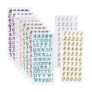 Pegatinas de alfabeto de colores 10 hojas pegatinas de