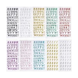 Pegatinas de alfabeto de colores 10 hojas pegatinas de