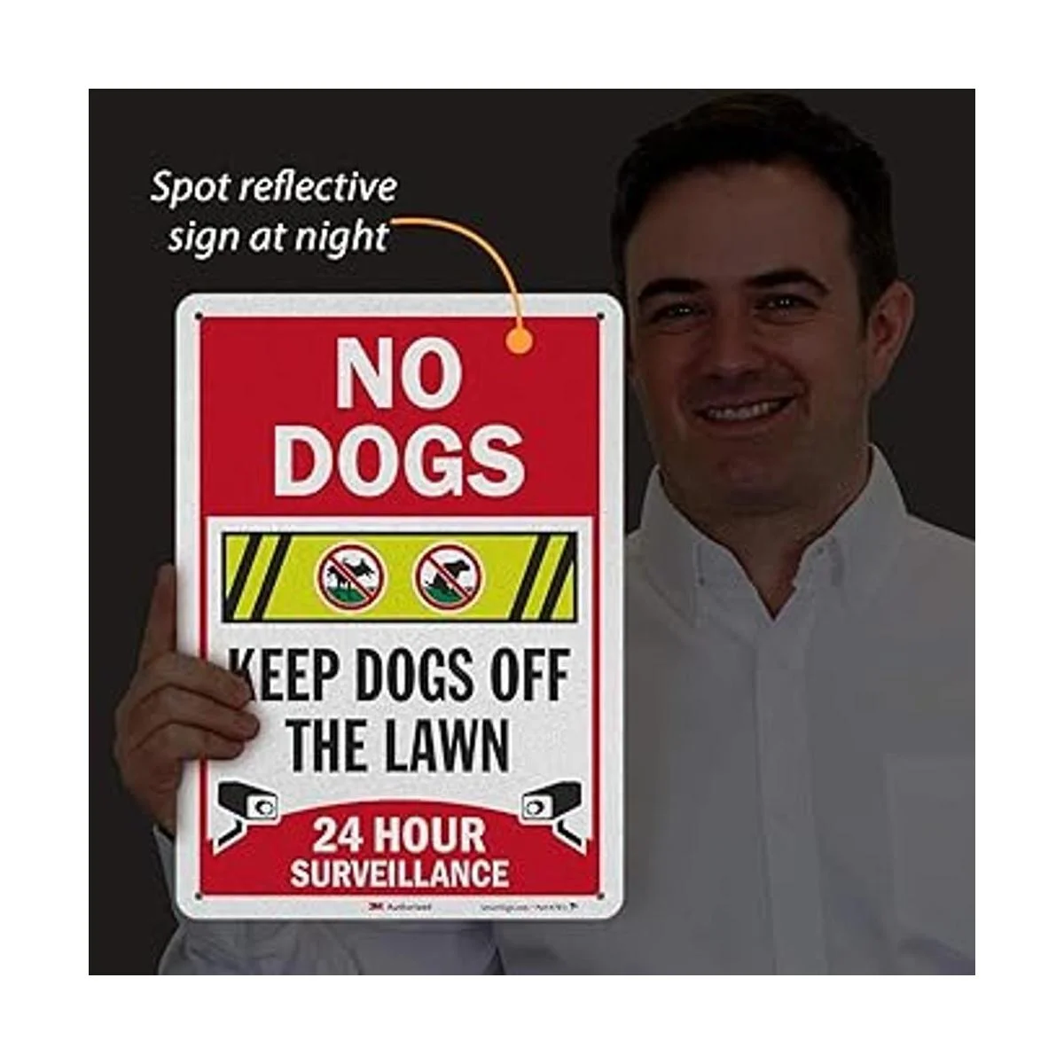 SmartSign Letrero No Dogs Keep Dogs Off The Lawn 24_3