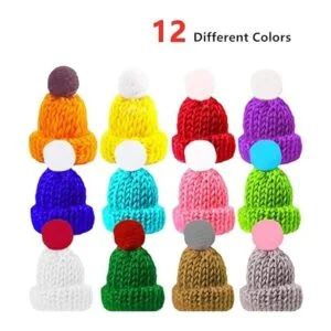 48 mini sombreros de punto de Navidad mini sombreros de