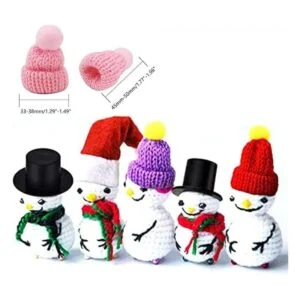 48 mini sombreros de punto de Navidad mini sombreros de
