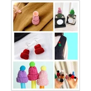 48 mini sombreros de punto de Navidad mini sombreros de