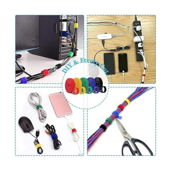 Caja organizadora de gestión de cables tapa de bambú_5