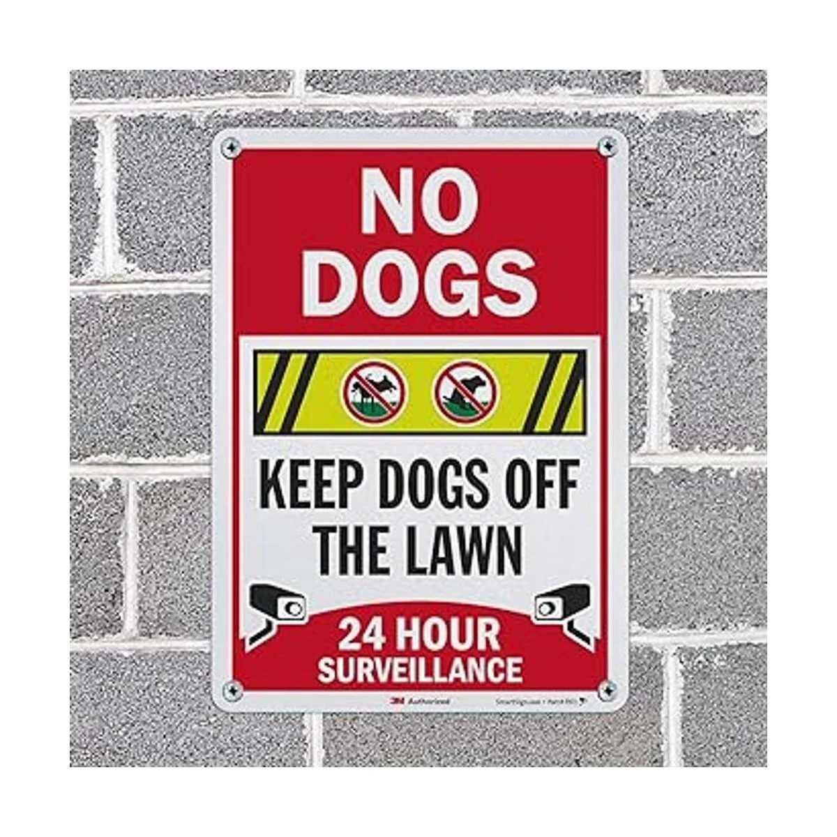 SmartSign Letrero No Dogs Keep Dogs Off The Lawn 24_5
