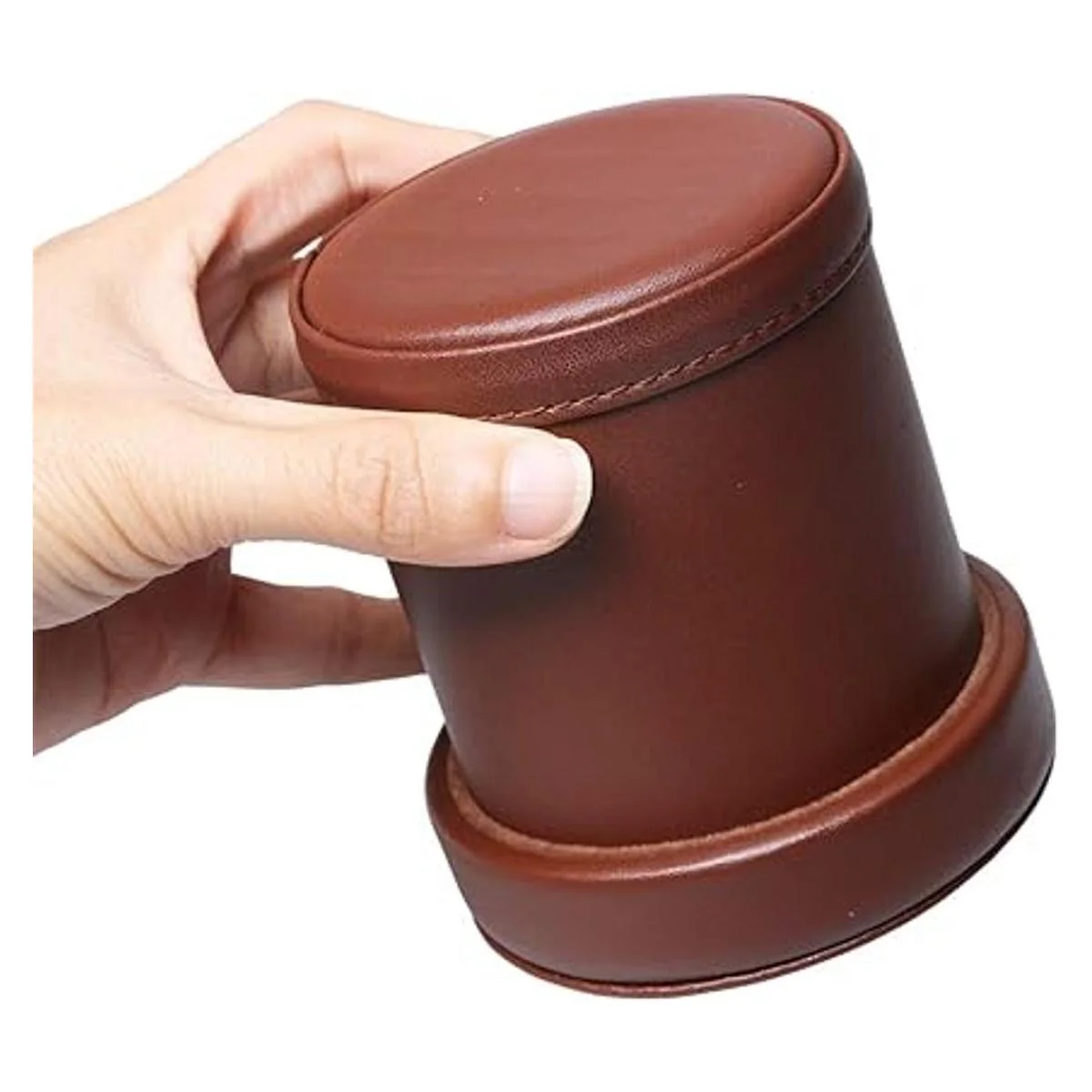 RERIVER Juego de tazas de cuero con tapa forro de fieltro_4