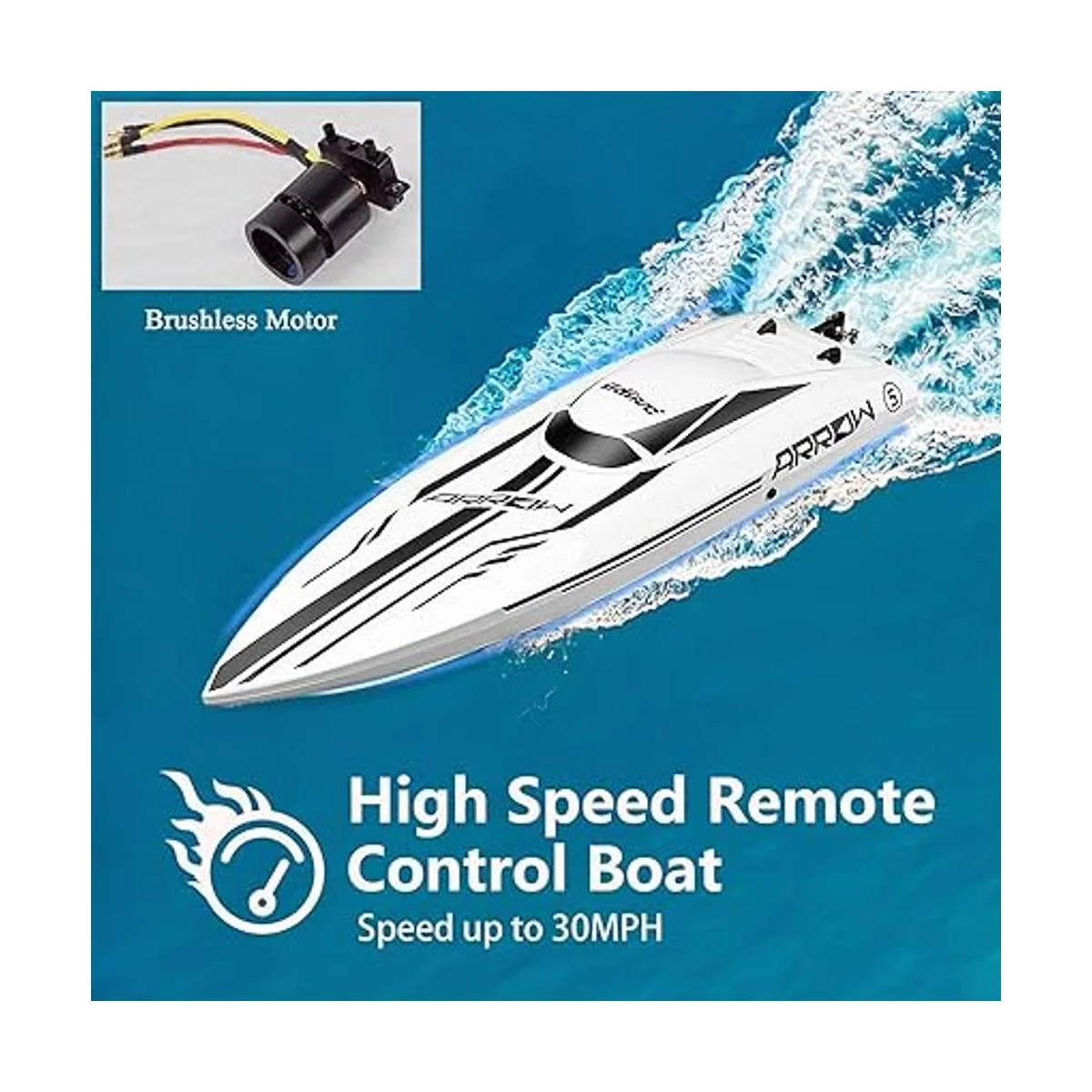 Cheerwing RC sin escobillas de 30 MPH barco de alta_6